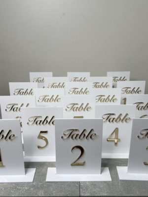 Acrylic On Acrylic Table Numbers